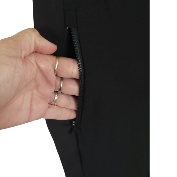 Athleta Headlands Hybrid Trek Jogger Pants Black Size 4 Zip Pockets Travel - Picture 8 of 16